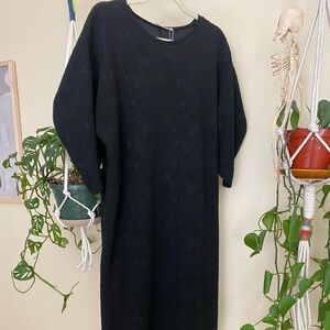 Zara balloon-sleeved jacquard dress